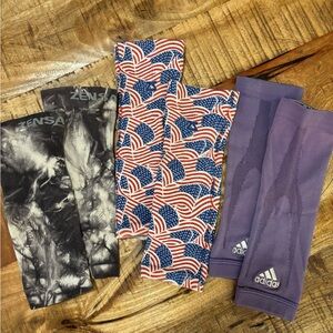 2 Zensah & Adidas Compression sleeves Running Walking Sz S/M